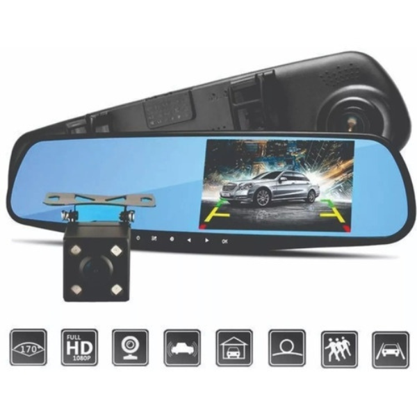 CAMARA PARA CARRO CON PANTALLA Y CAMARA TRASERA 2.0